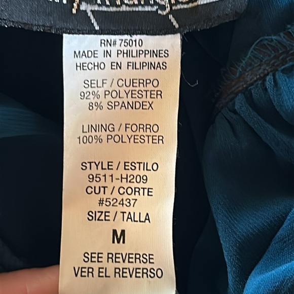 Vintage 90s Y2K Prom Elegant Sparkly Teal Halter Long Maxi Dress / Women’s Sz M - Picture 6 of 8